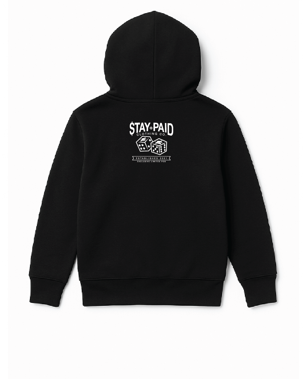 Stay Paid Splat Kids Hoodie - Black