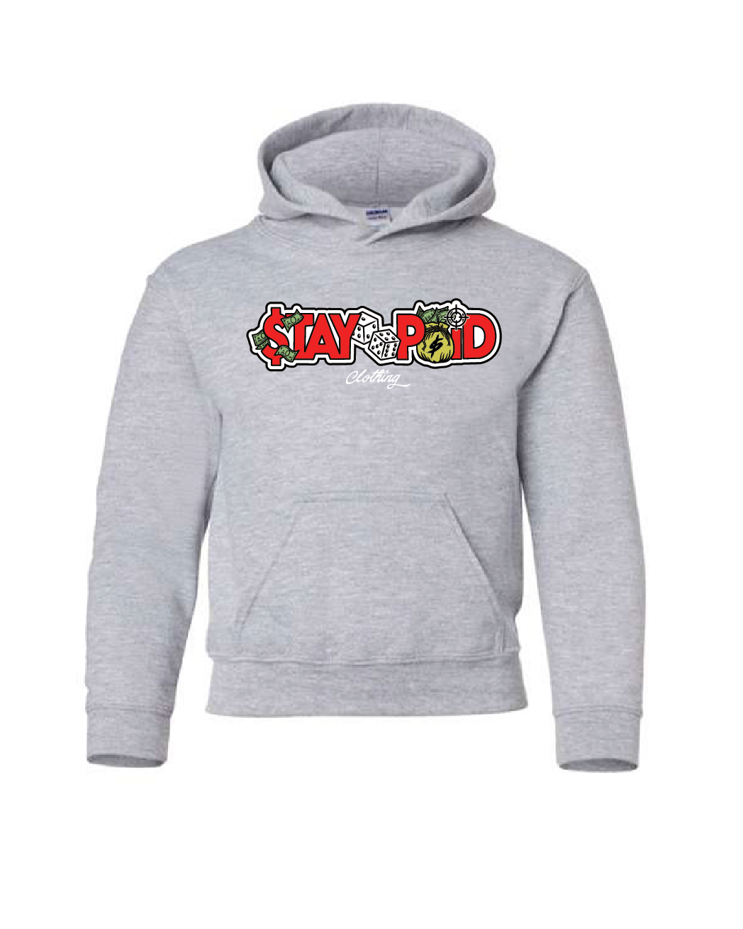 Stay Paid OG Kids Hoodie - Heather Grey