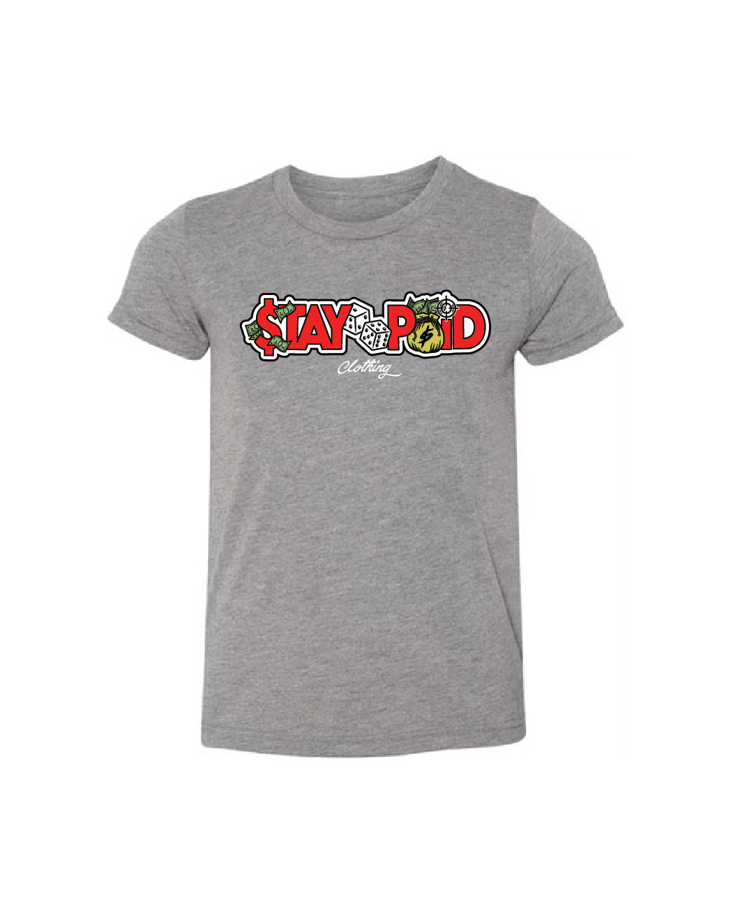 Stay Paid OG Kids T - Heather Grey