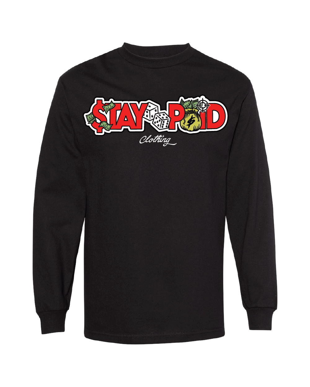 Stay Paid OG Long Sleeve  T - Black