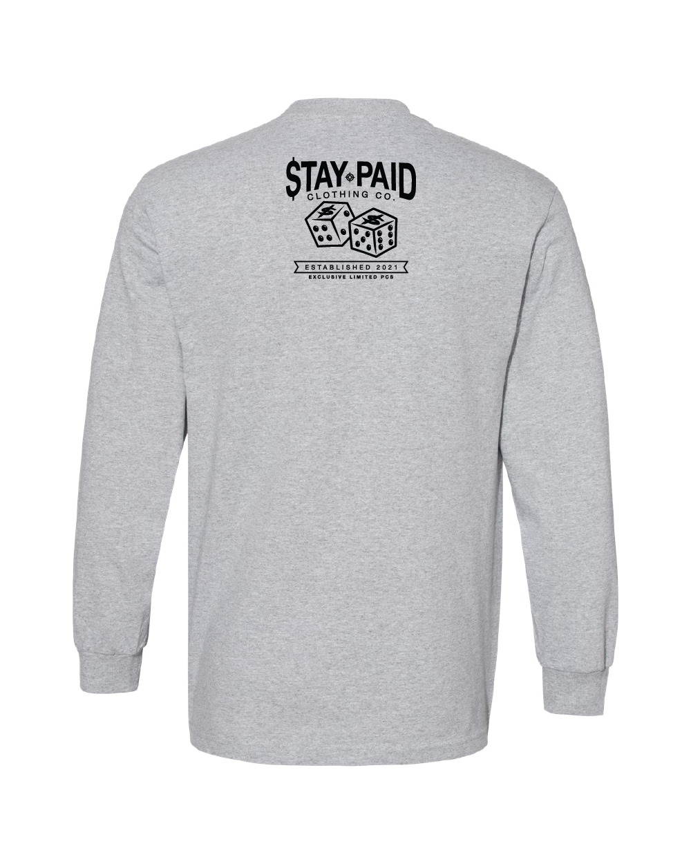 Stay Paid OG Long Sleeve  T - Heather Grey