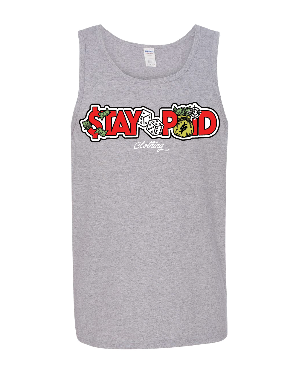 Stay Paid OG Mens Tank Top - Heather Grey