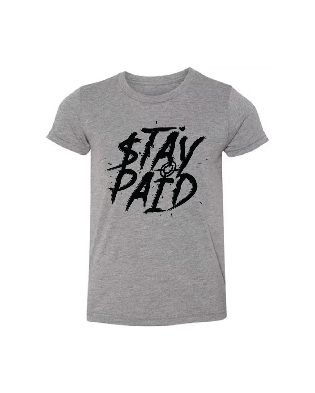 Stay Paid Splat Kids T - Heather Grey