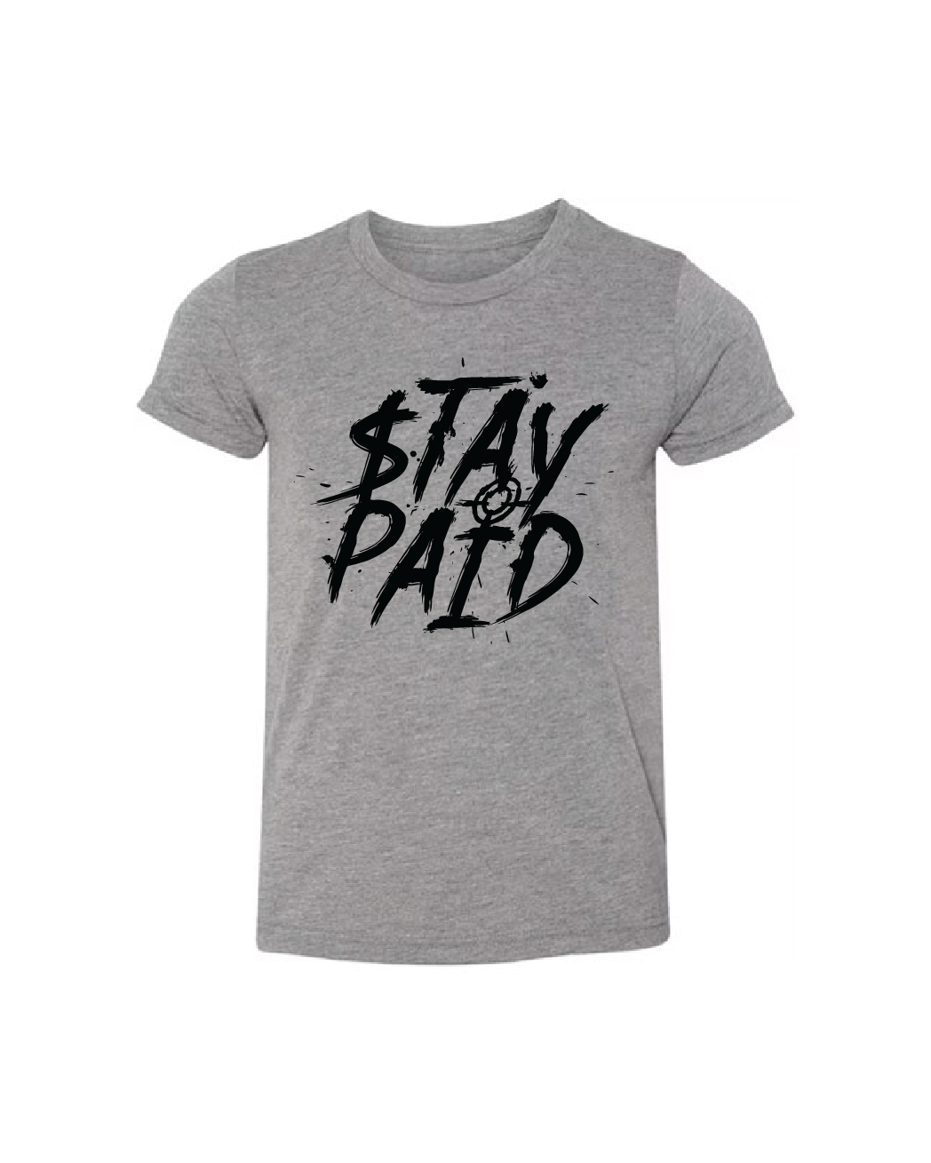 Stay Paid Splat Kids T - Heather Grey