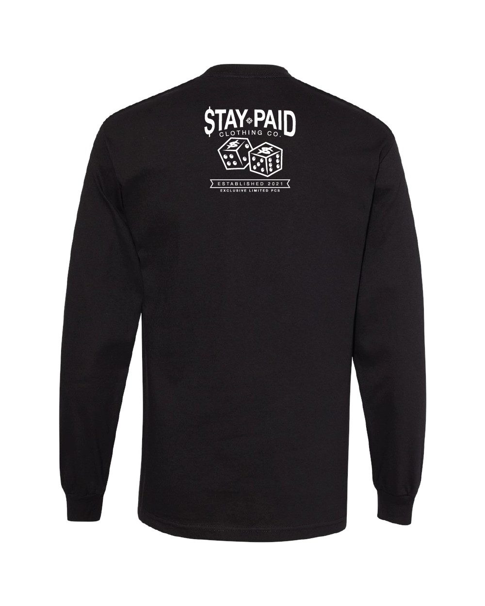 Stay Paid Splat Long Sleeve  T-Shirt - Black