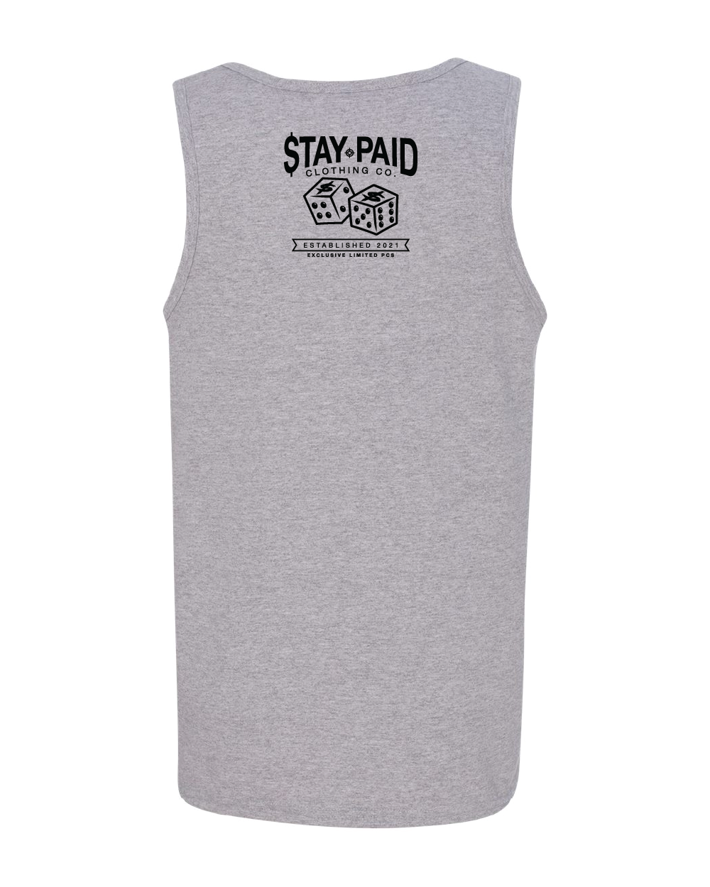 Stay Paid Splat Mens Tank Top - Heather Grey