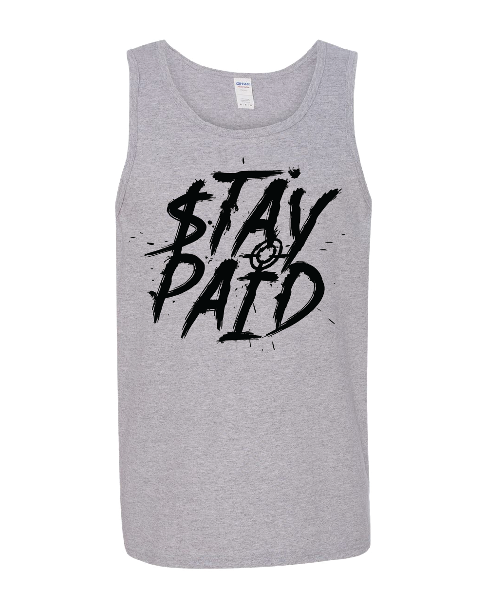 Stay Paid Splat Mens Tank Top - Heather Grey