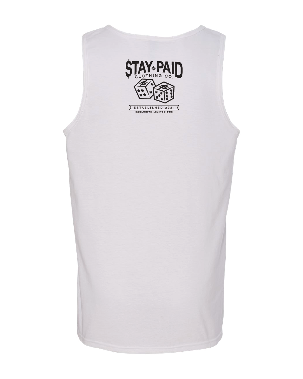 Stay Paid Splat Mens Tank Top - White